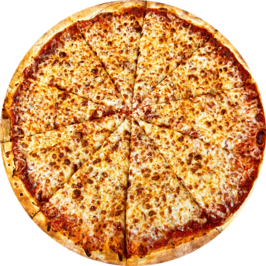 A KnB build-your-own cheese pizza